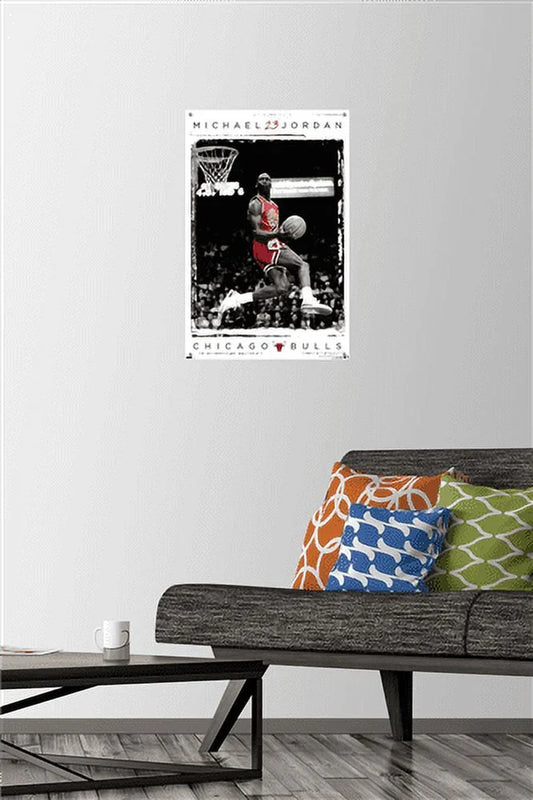 Michael Jordan - Dunk Wall Poster with Pushpins,